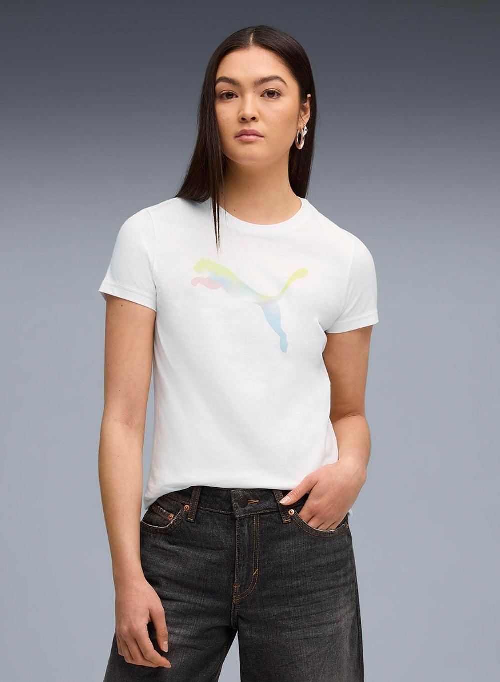PUMA Graphic Gradient Cotton Blend T-Shirt - Image 1