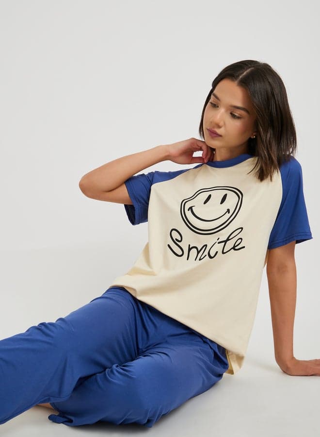 Take Two Graphic Print Pyjama Set - Image 1