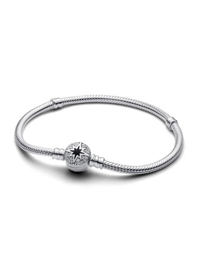 North Star Pavé Clasp Snake Chain Bracelet - Image 1