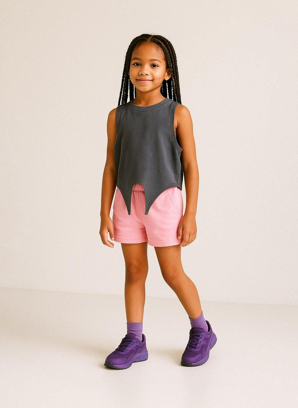Girls Grey Tie Front Detail Vest - Image 1