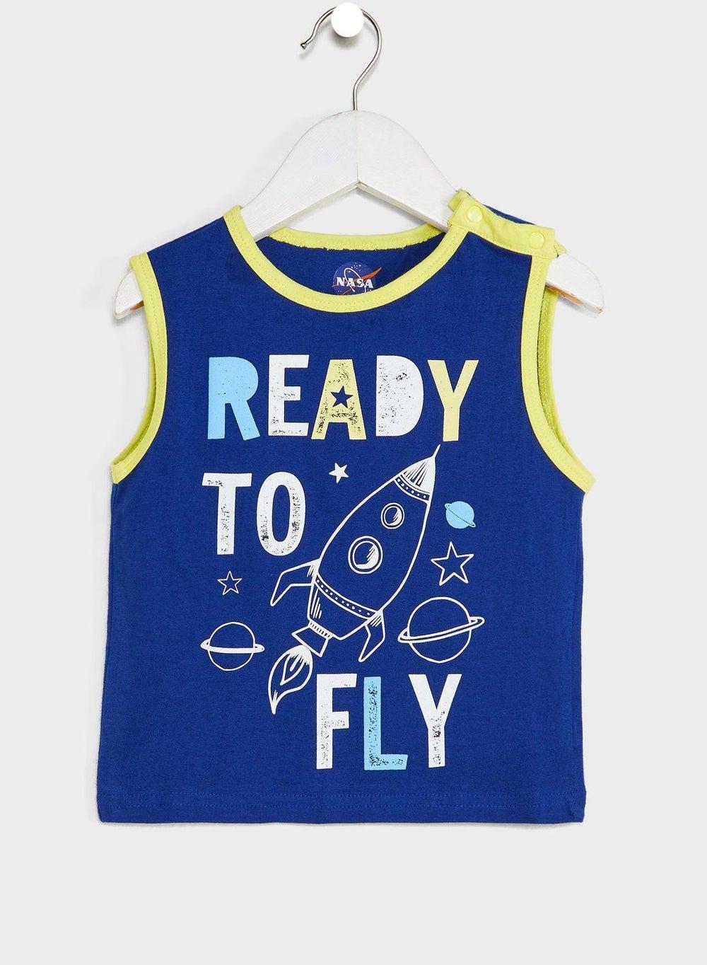 Infant Ready To Fly Graphic Vest Top - Image 1
