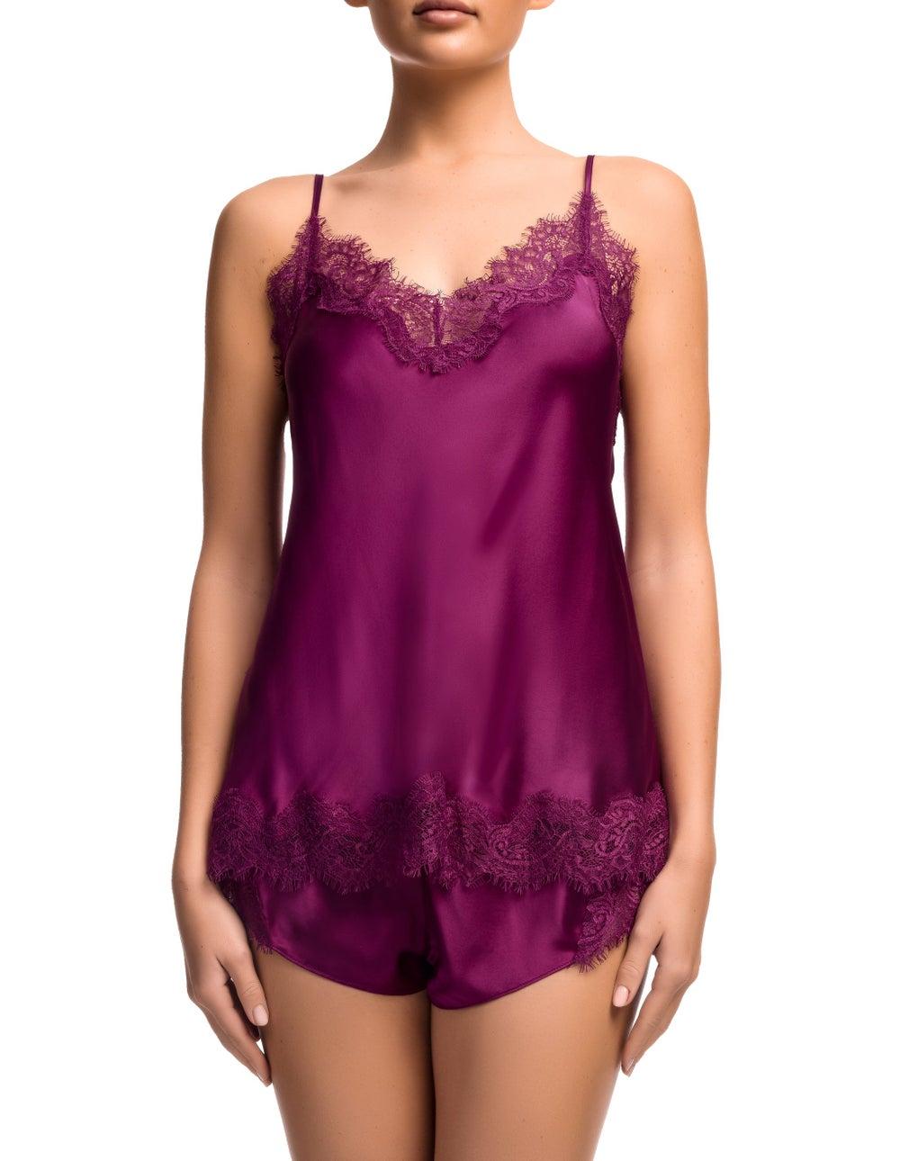 Scarlett Silk Lace Cami – Luxury Sleepwear Top - Image 1