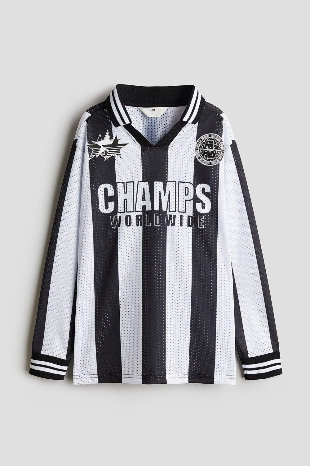 Long-Sleeved Mesh Football Shirt - Image 1
