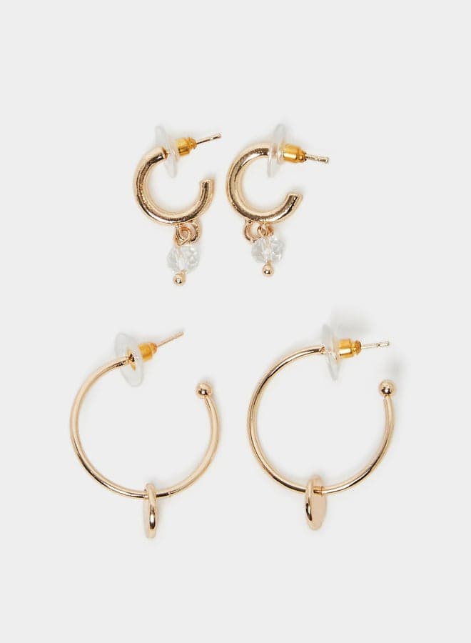 Styli Set of 2 Classic Gold Hoop Earrings - Image 1