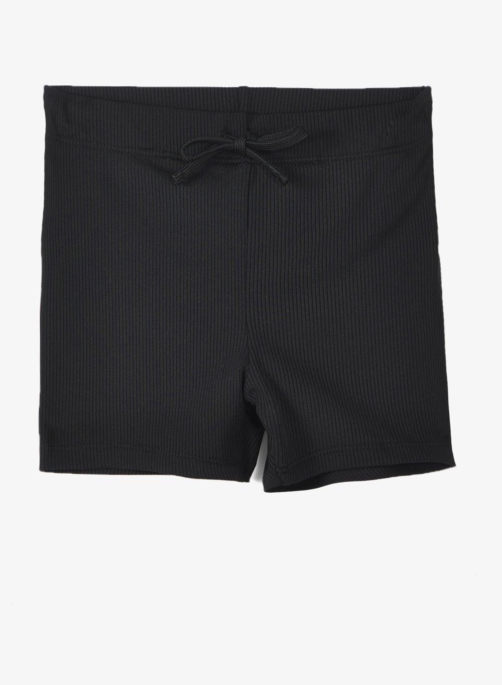 Boys Ribbed Swim Trunks with Drawstring Waist - Image 1