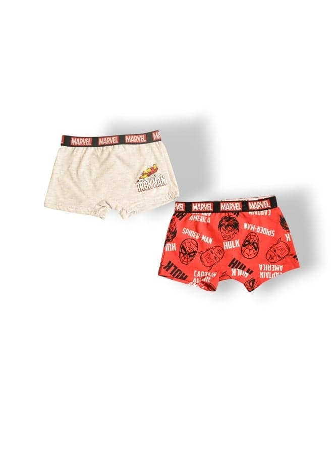 MARVEL Boys 2PCS Boxer Briefs 65% Polyester 35% Cotton - Image 1