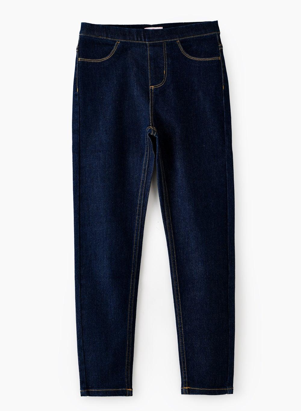 Jelliene Girls Basic Denim Jeggings Cotton-Blend Comfort Fit - Image 1