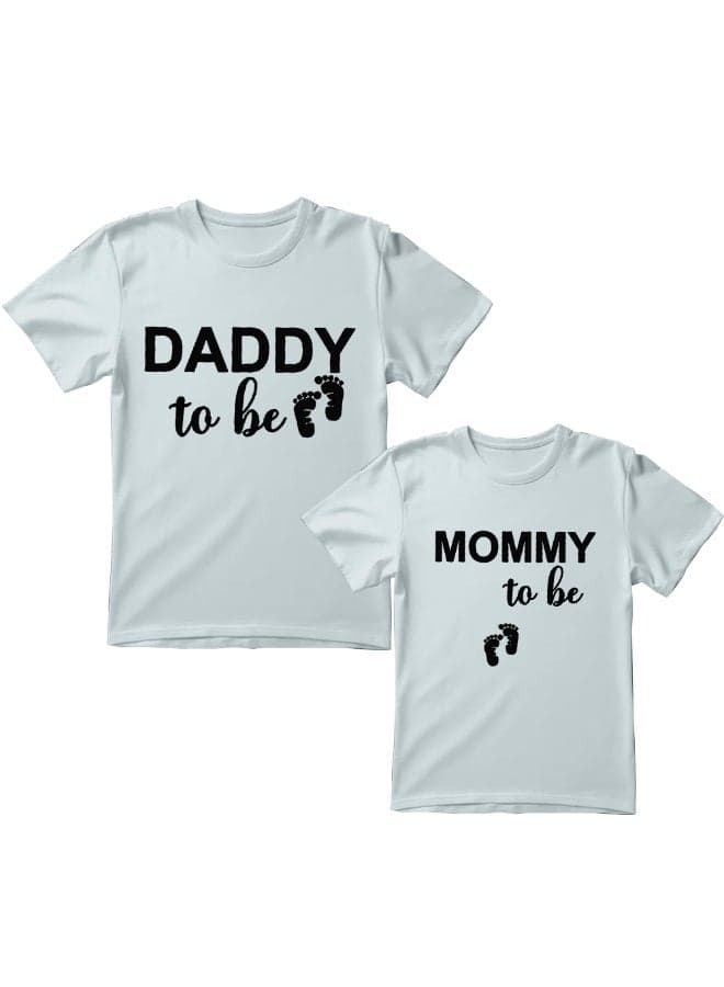Daddy to Be & Mummy to Be Cotton T-Shirts - Image 1