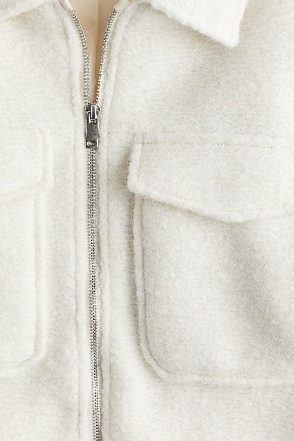 Textured Felted Shacket with Taffeta Lining - Image 1