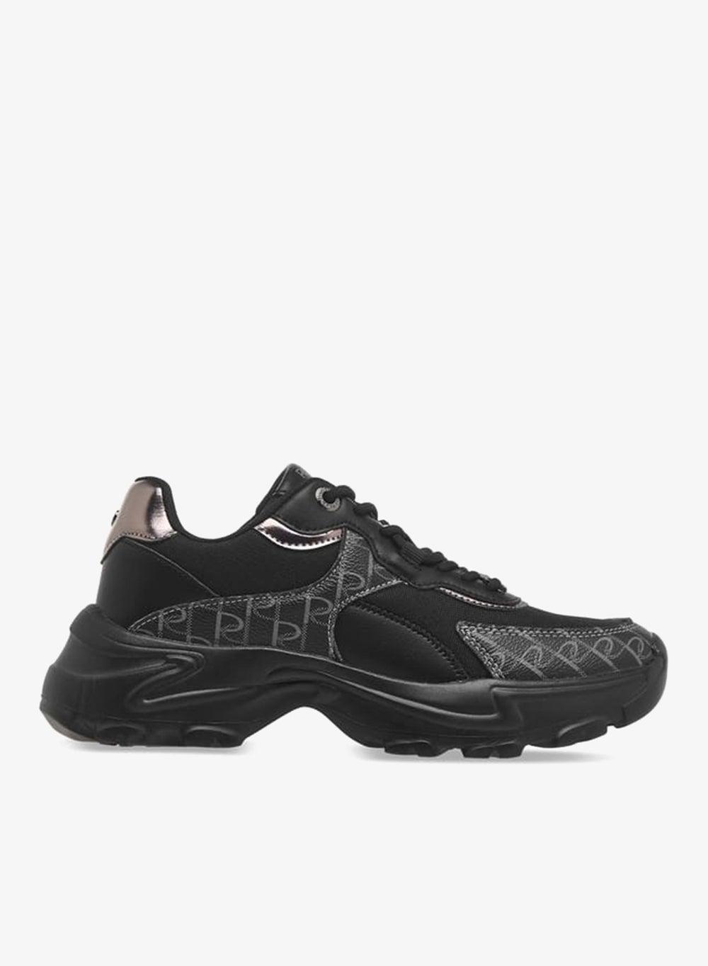Women’s Panelled Monogram Platform Lace-Up Sneakers - Image 1