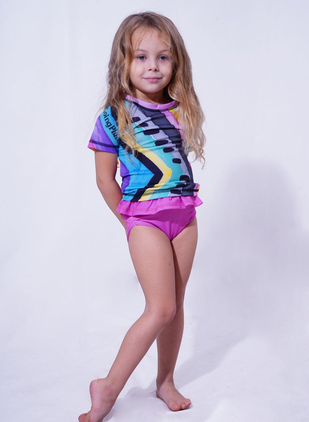 Adventurer Girl’s Rashguard Swim Set - Image 1