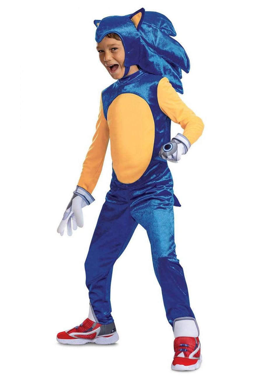 Deluxe Sonic Prime Kids Costume with Headpiece - Image 1