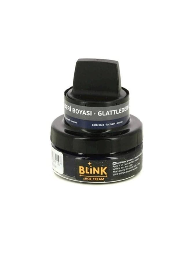 BLINK Black Leather Shoe Cream 50ml with Sponge - Image 1