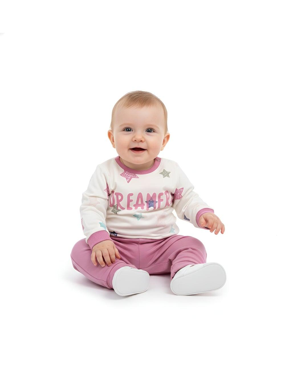 Bambimici Star Dreamer Pink Sweater Pyjama Set - Image 1