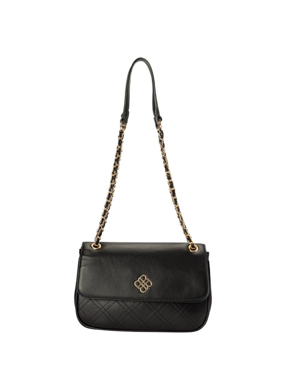 Stitch Detail Flap Sling Shoulder Bag - Image 1