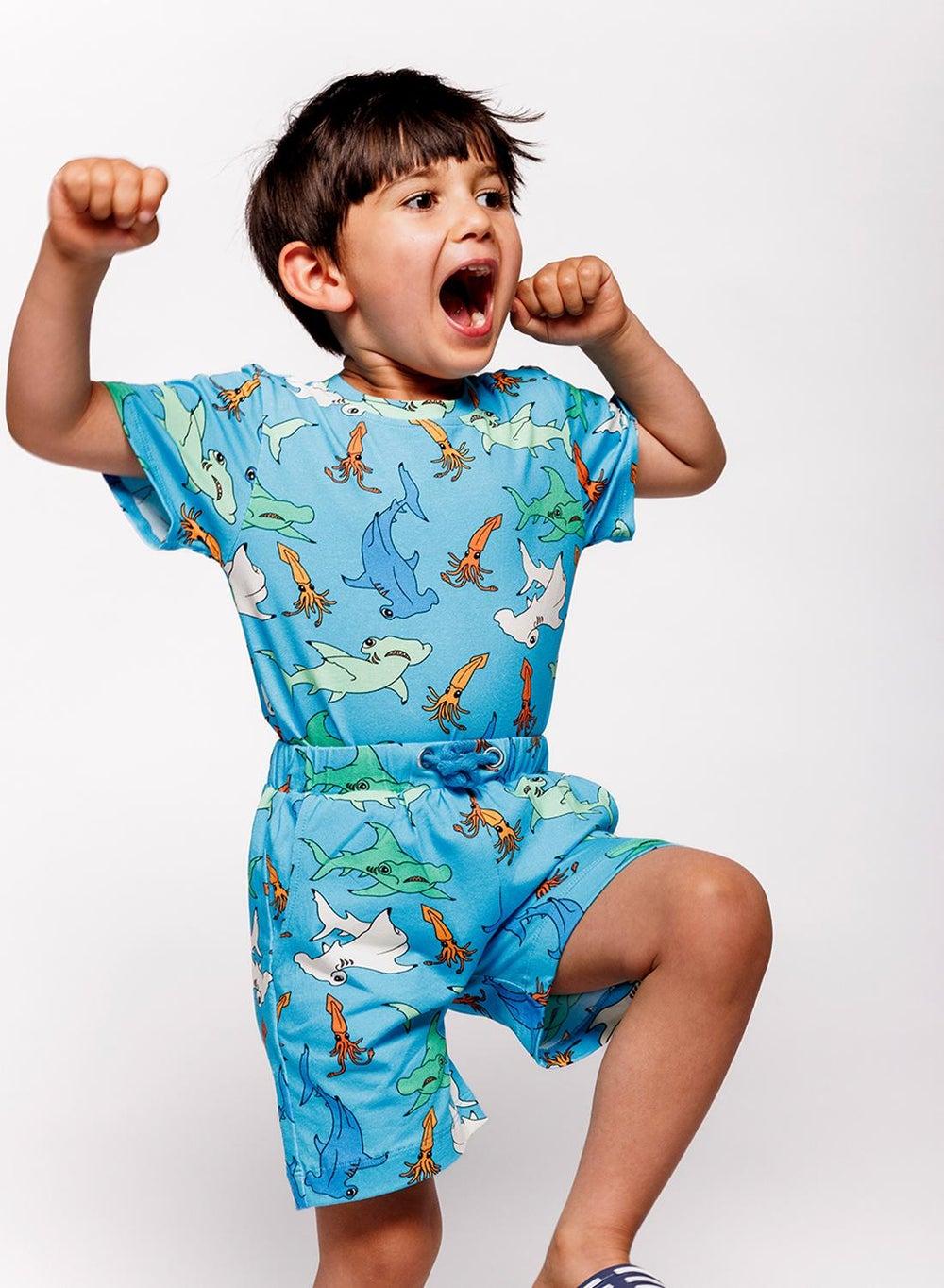 Hammerhead Shark Organic Cotton Kids T-Shirt - Image 1