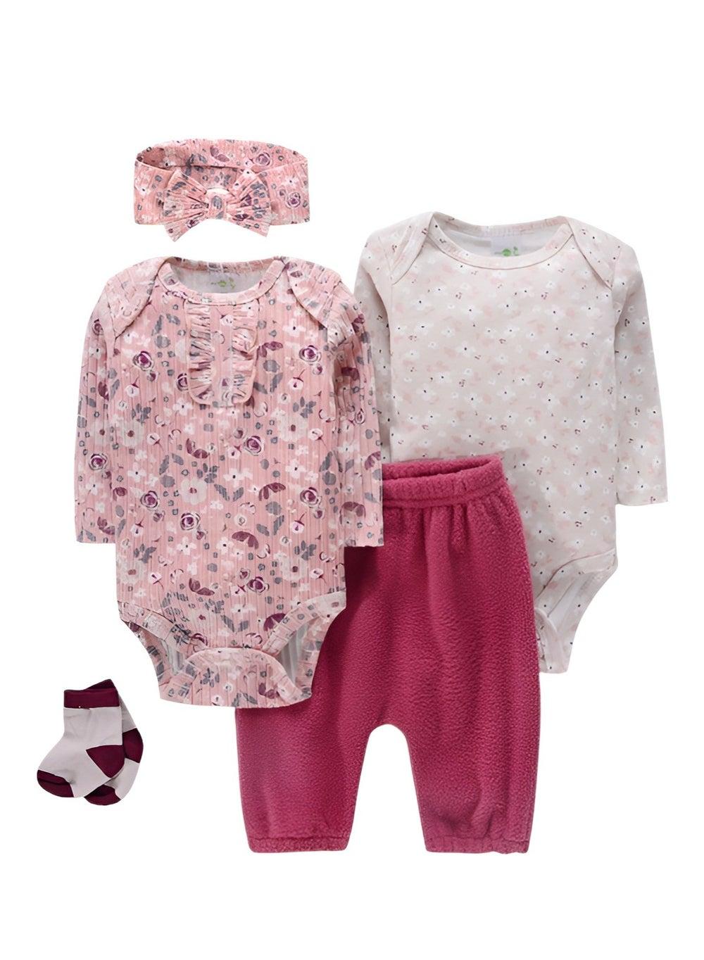 Bambimici Floral Print Long Sleeve Set - Image 1