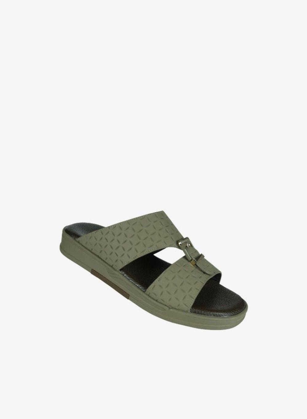 Barjeel Uno Boys Sandals BBSP1-59 Olive Leather - Image 1