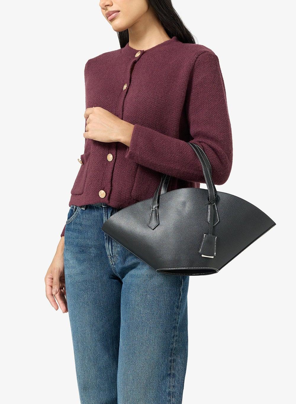 Fan Tote Bag with Signature Tag Detail - Image 1