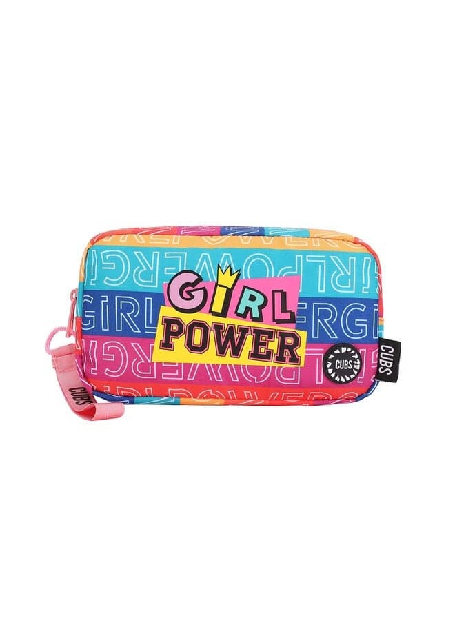 Girl Power Waterproof Pencil Case Zip Pouch - Image 1