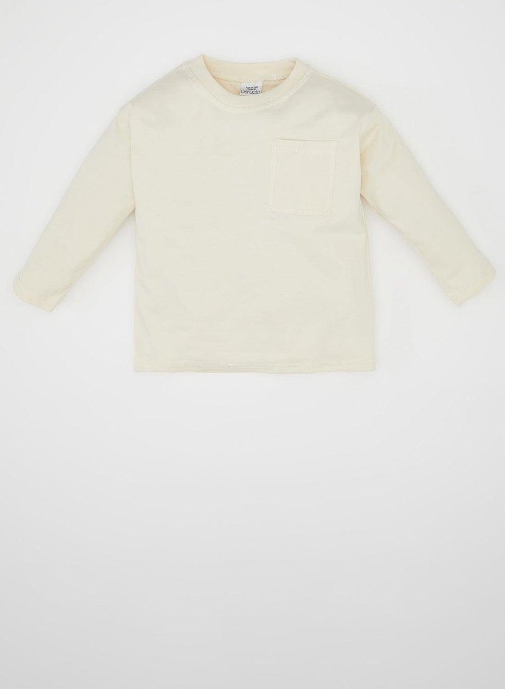 Regular Fit Crew Neck Long Sleeve Basic T-Shirt - Image 1