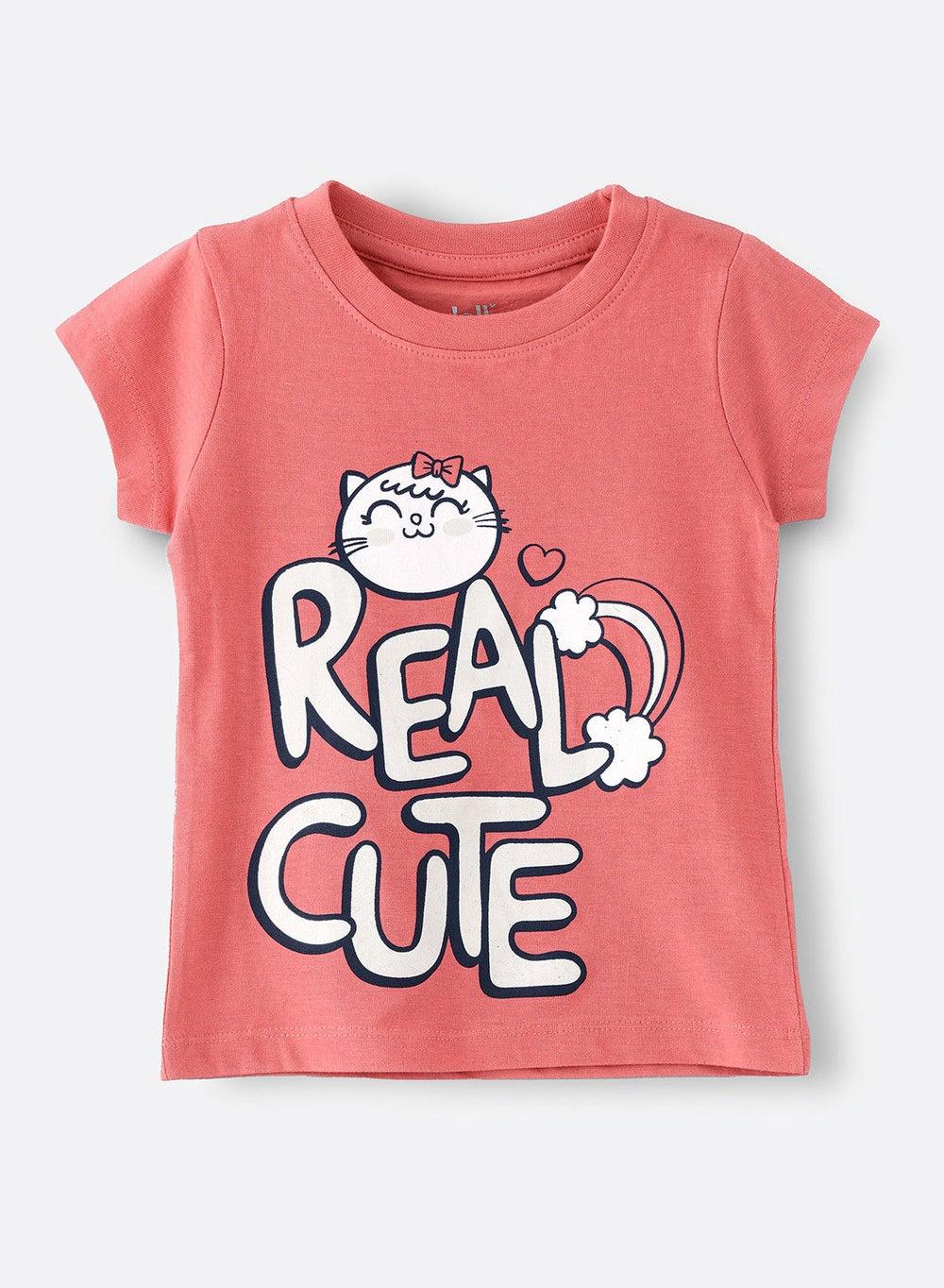 Girls Graphic Round Neck T-Shirt - Image 1