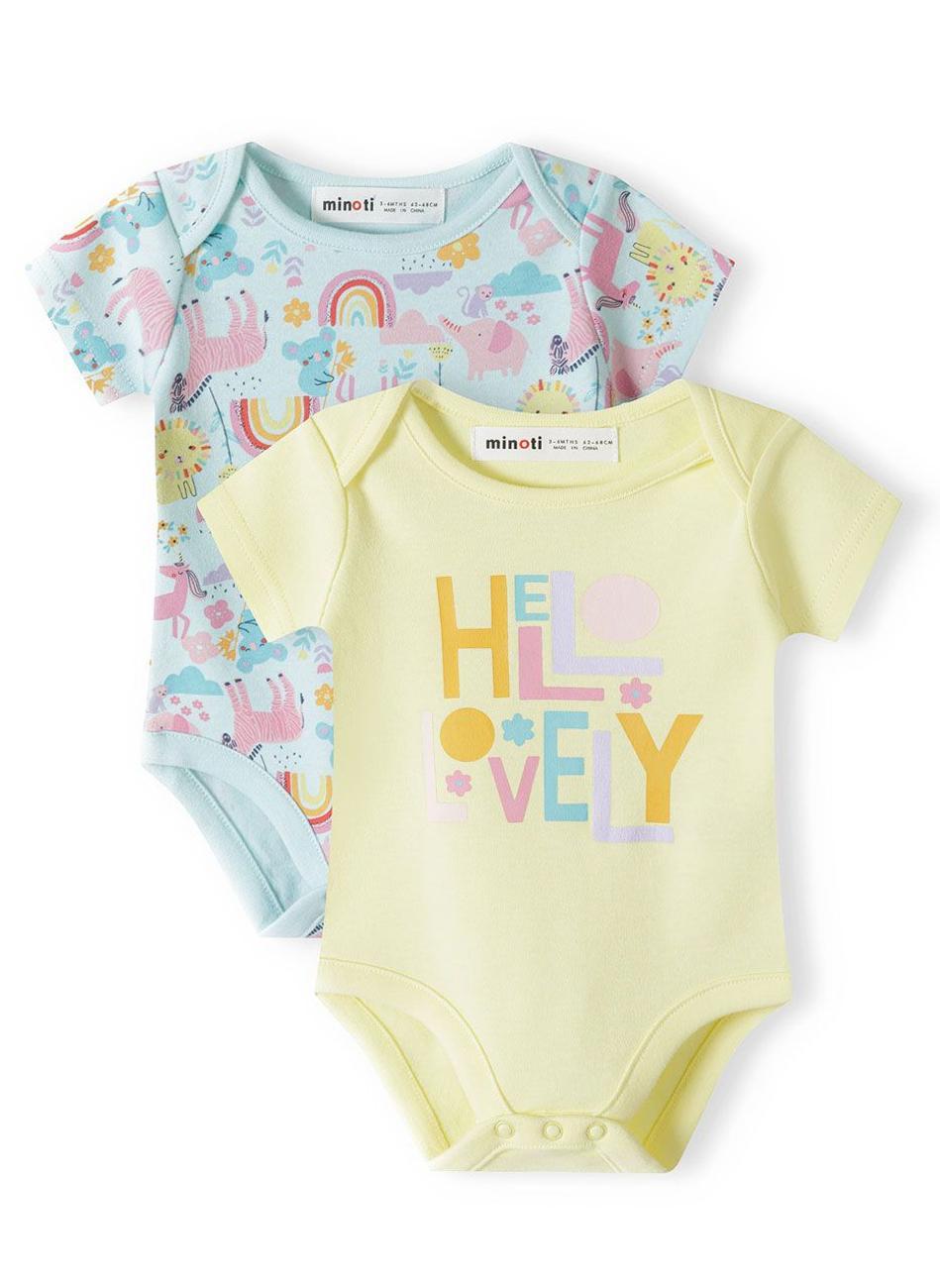 Turquoise Baby Bodysuit Set with Popper Fastening - Image 1