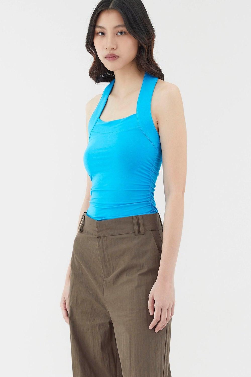 Felerie Drape Halter Top in Soft Stretch Fabric - Image 1