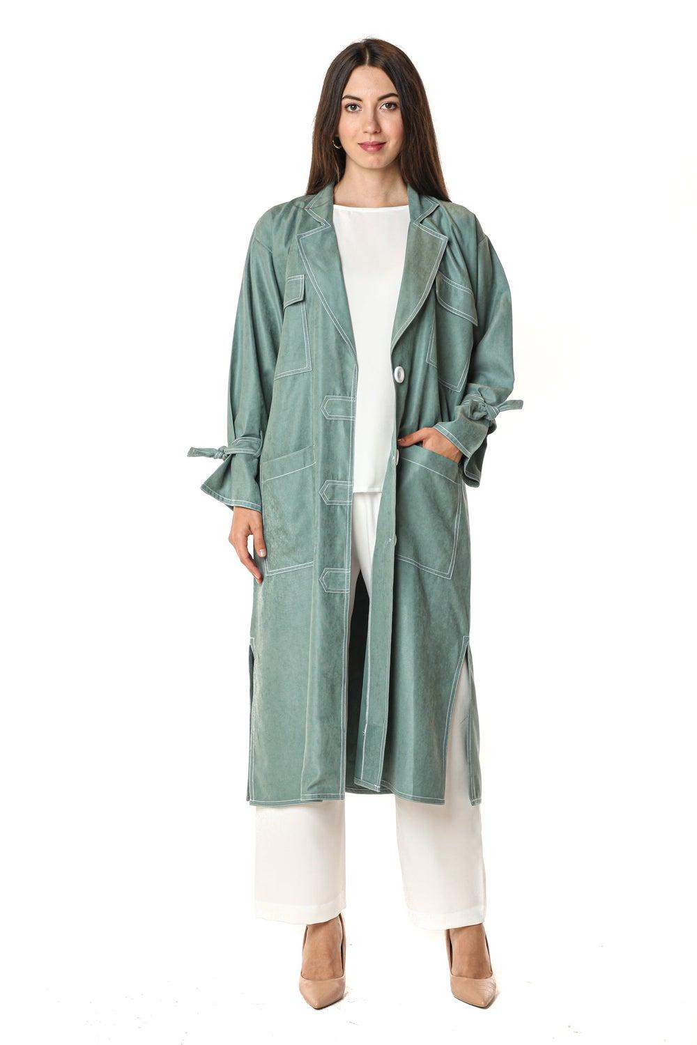 Pocket Detail Crepe Top & Pants Set - Image 1