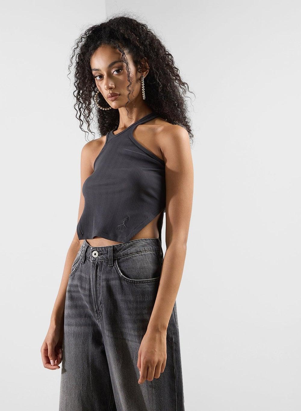 Jordan Asymmetric Ribbed Tank Top - Image 1