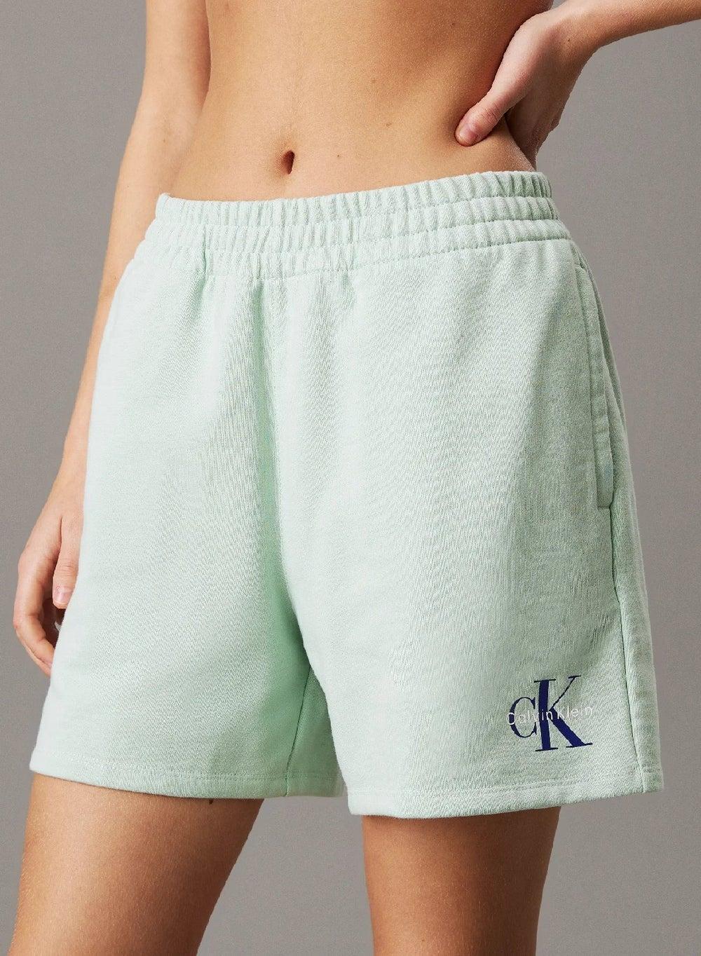 Calvin Klein Monogram French Terry High-Rise Shorts - Image 1