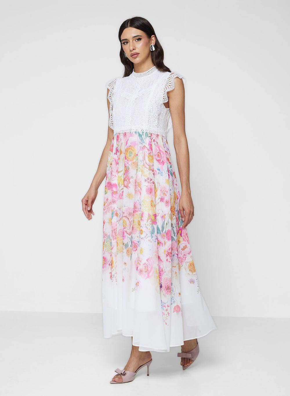 Elegant Floral Print Maxi Dress for Women - Image 1