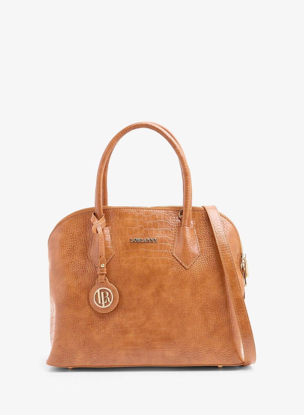 Angiola Light Brown CRO Bowling Shoulder Bag LRPWH1H021 - Image 1