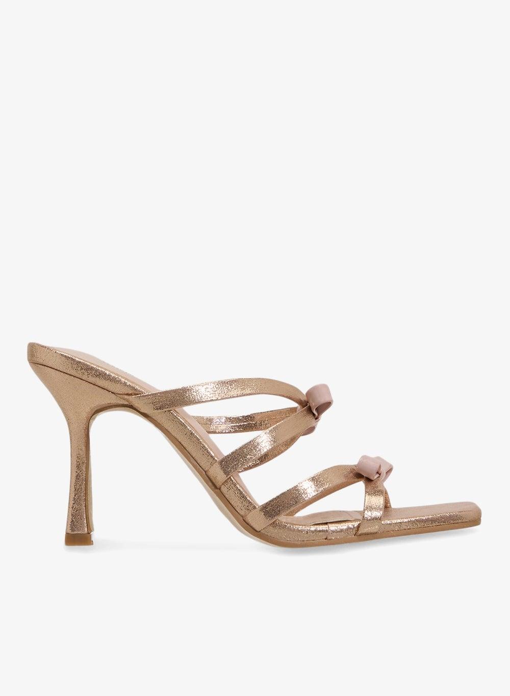 Elegant Bow-Detail Heeled Sandal - Image 1