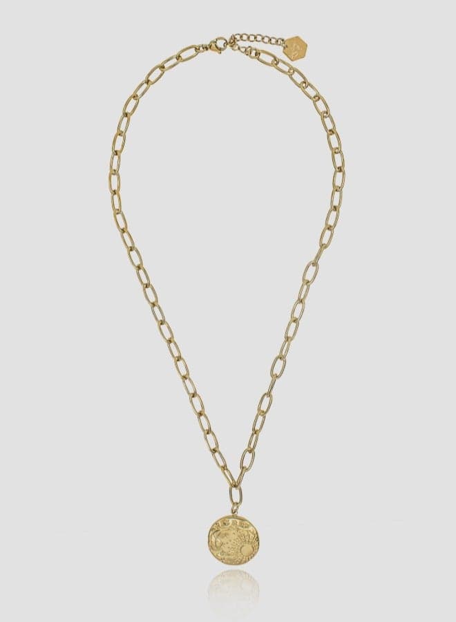 Aurora Moon Sun Gold Pendant Necklace - Image 1