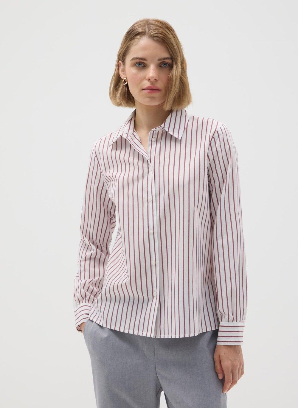 Slim Fit Multicolour Cotton Blend Stripe Shirt - Image 1