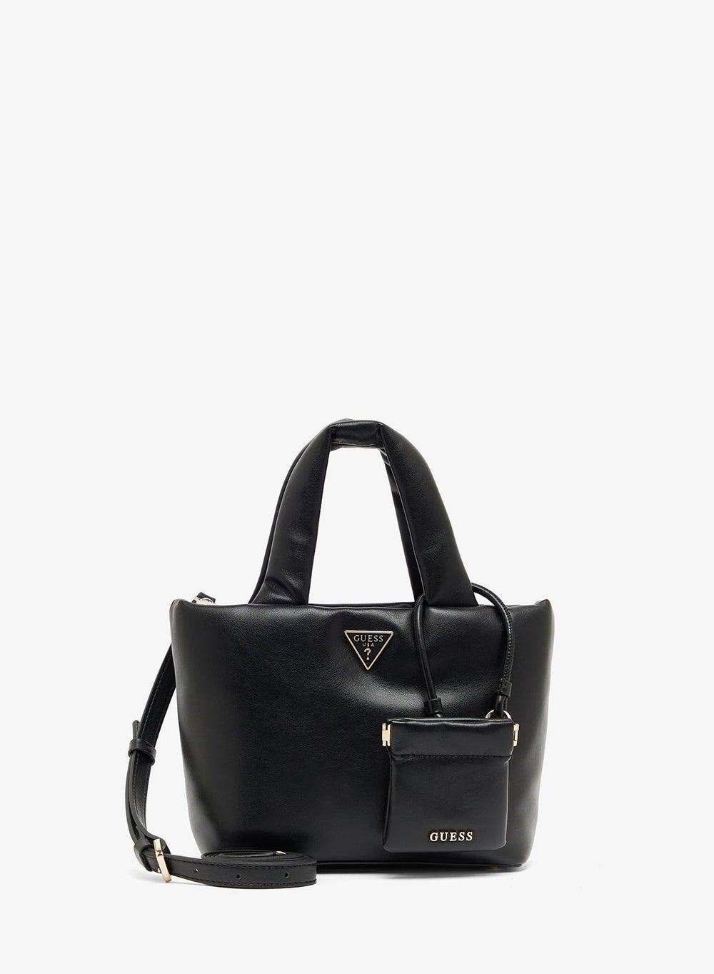 Sunetra Mini Black PU Tote Bag - Image 1
