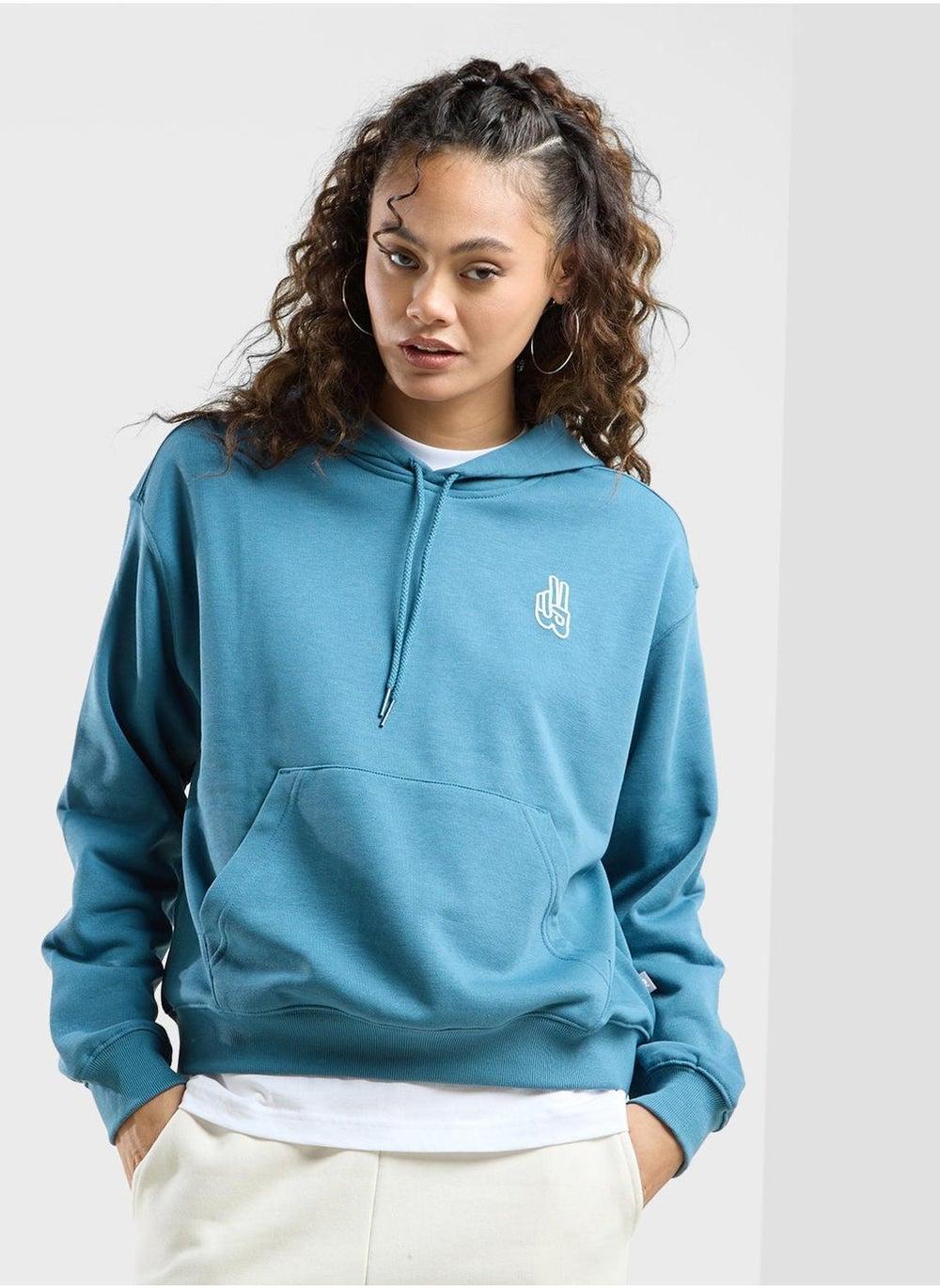 Oversized French Terry Peace Hoodie for Effortless Comfort - Image 1