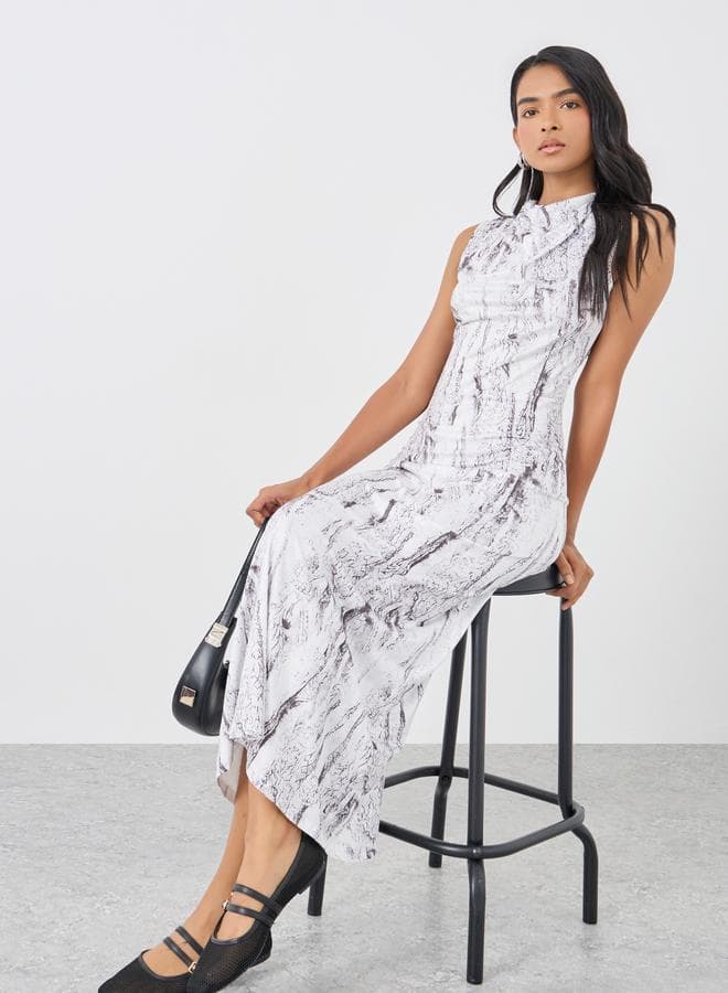 Take Two Printed Sleeveless Bodycon Maxi Dress - Image 1