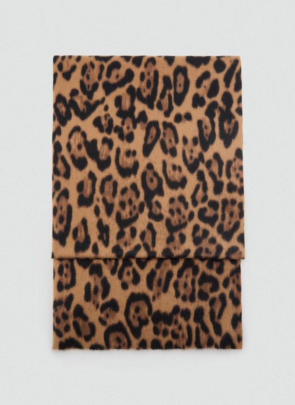 Leopard Print Scarf 190x70 Elegant Statement Wrap - Image 1