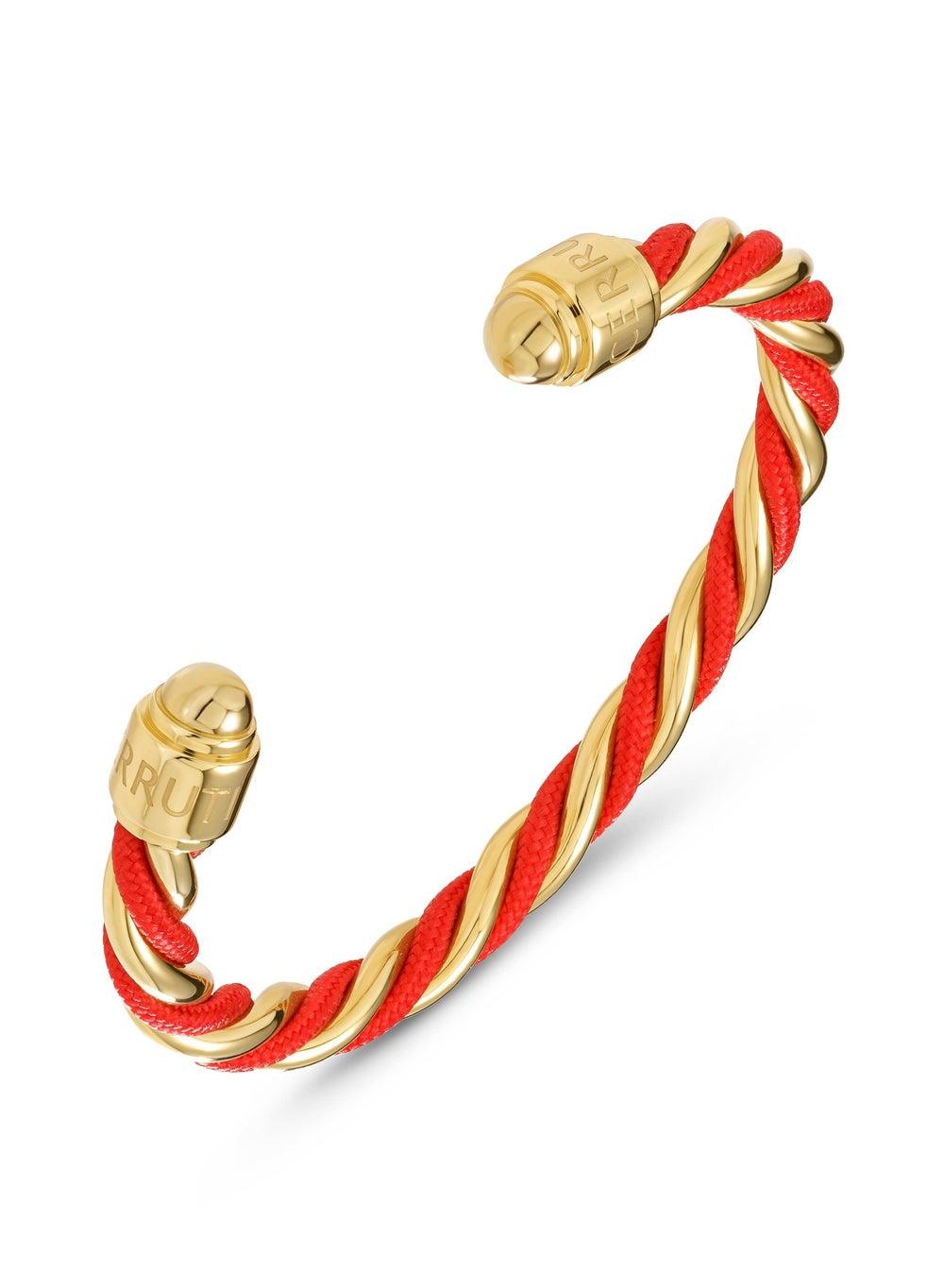 Giulia Twisted Gold-Plated Two-Tone Cuff Bracelet - Image 1
