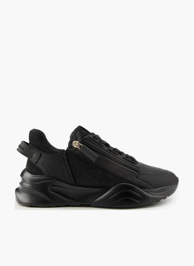 Flora Bella Panelled Lace-Up Sneakers with Zip Detail - Image 1