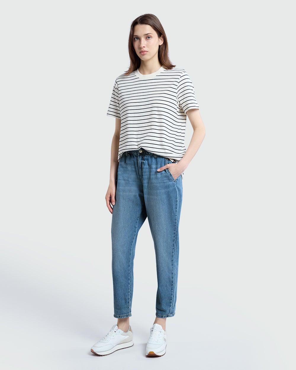 Light Blue Slouchy Denim Jeans for Women - Image 1