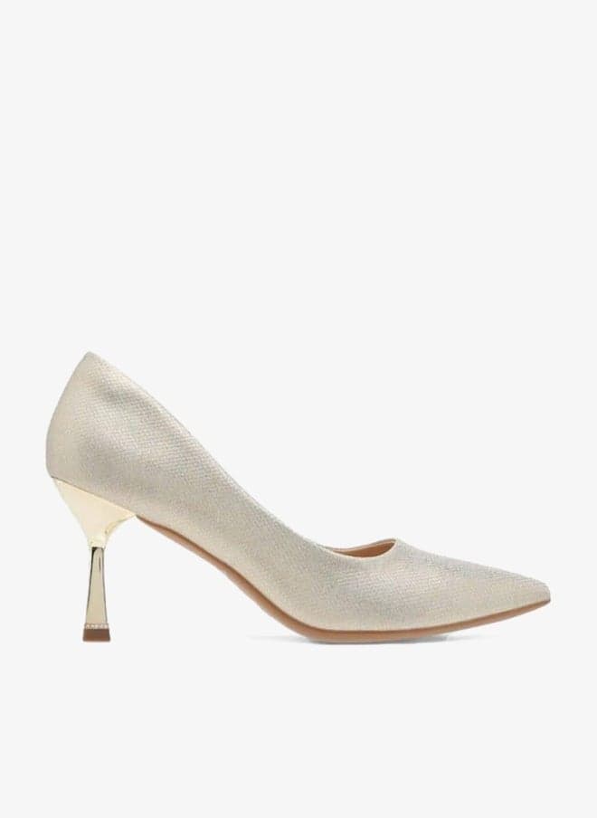 Textured Pointed Toe Stiletto Pumps Ramadan Collection - Image 1