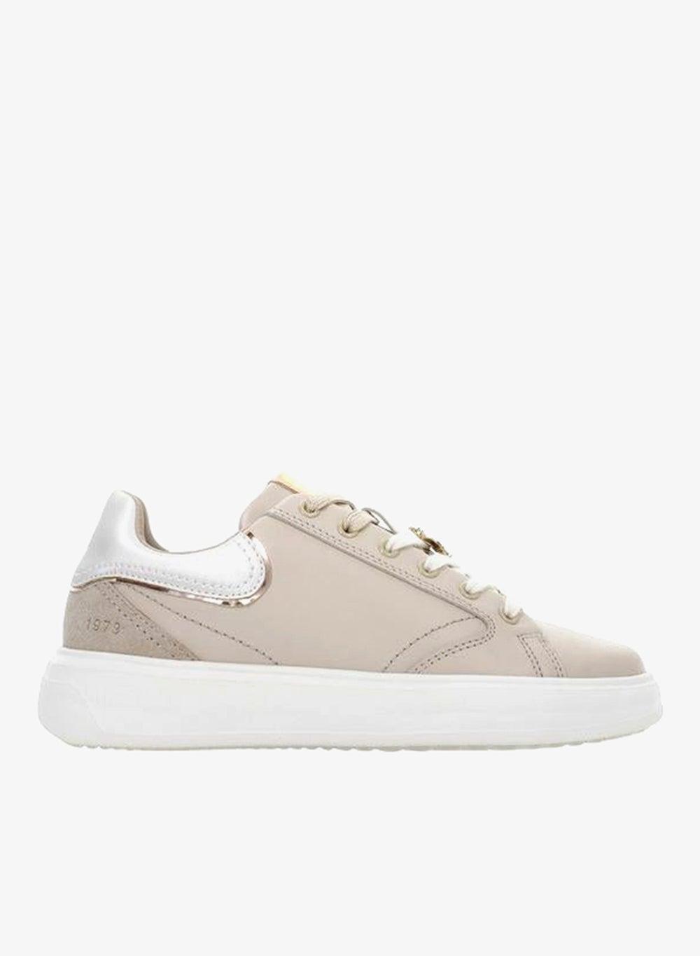 PRIA Women’s Metallic Accent Lace-Up Sneakers - Image 1