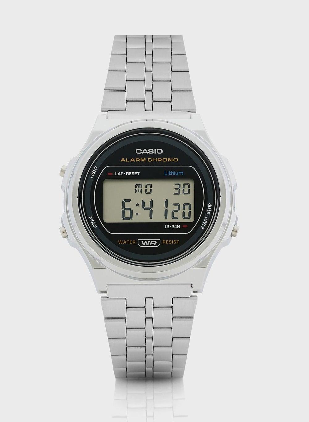 Casio Steel Strap Digital Watch 38mm - Image 1