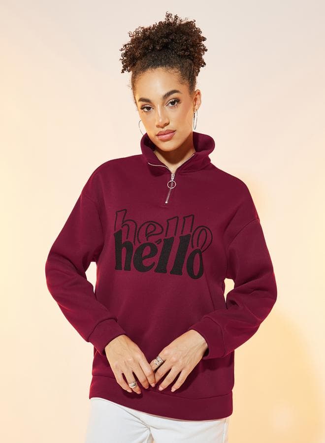 Printed Oversized Sweatshirt for Effortless Street Style - Image 1