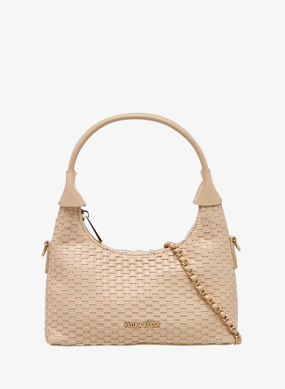 Textured Weave Shoulder Bag with Detachable Strap - Image 1