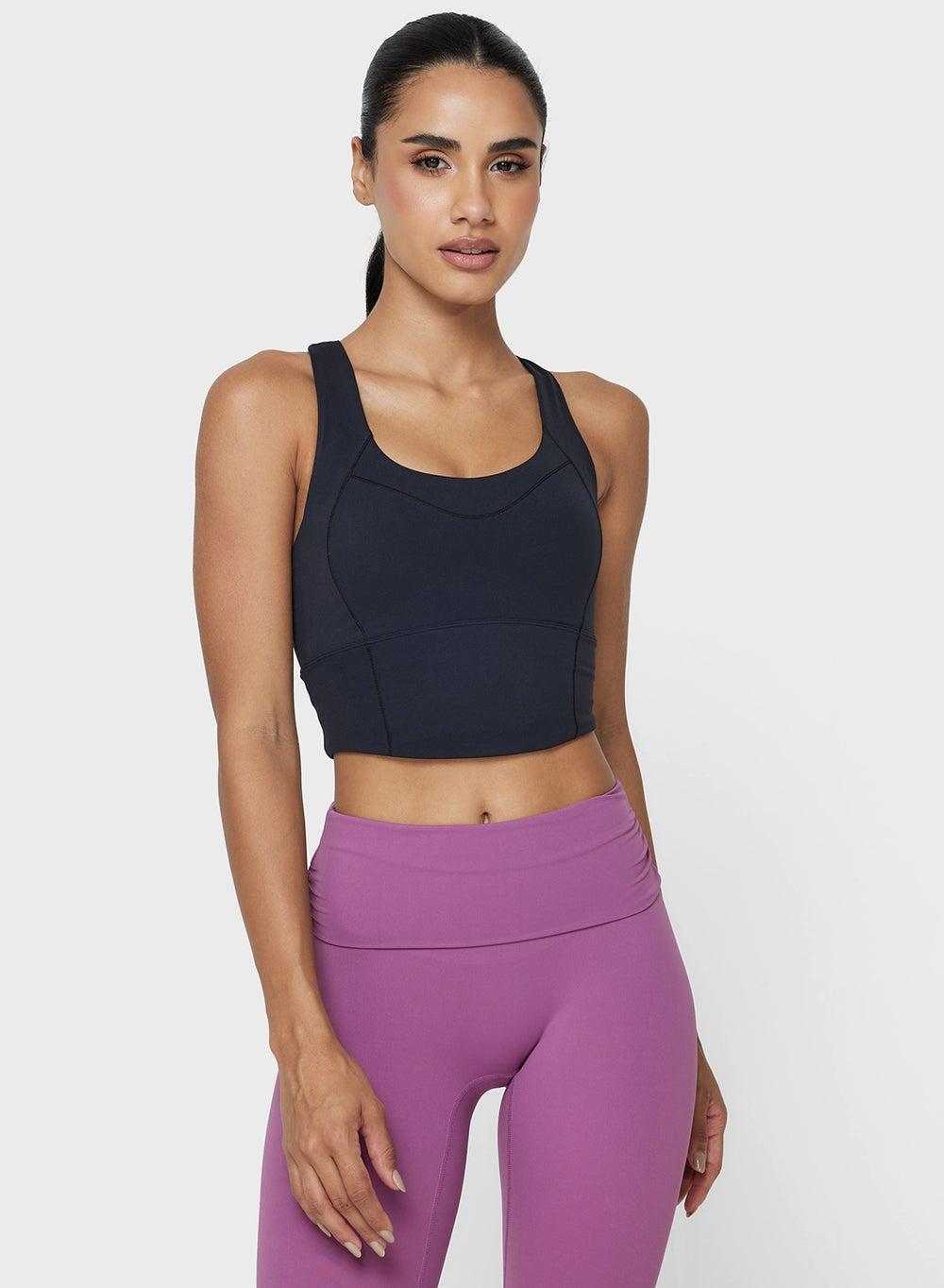 Sculpting Racerback Sports Bra for Support & Comfort - Image 1