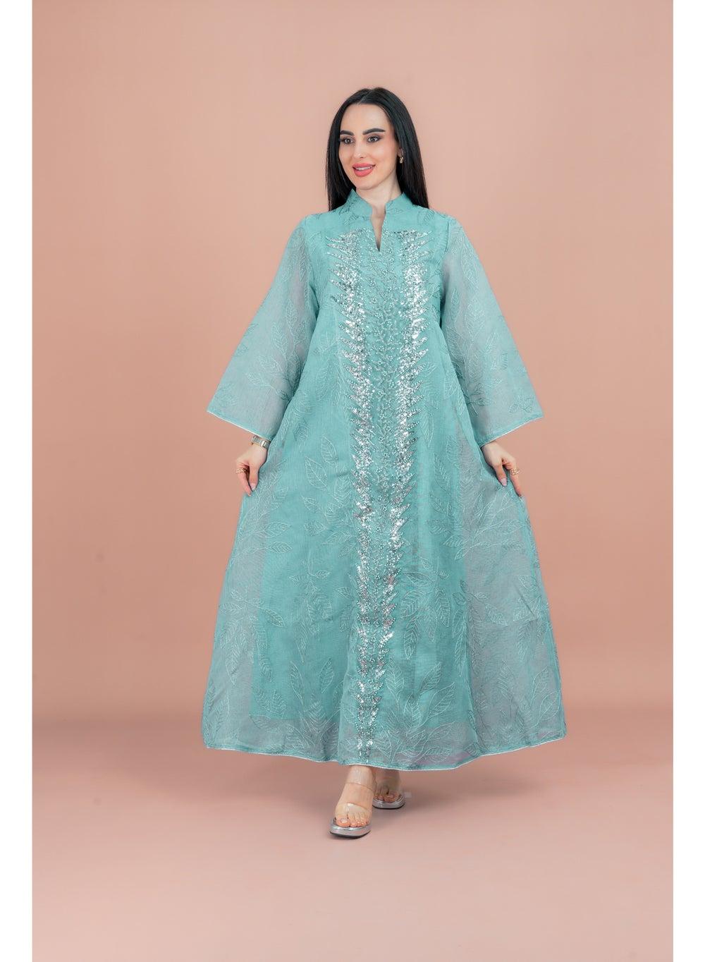 Pearl Pattern Elegance Jalabiya Kaftan - Image 1